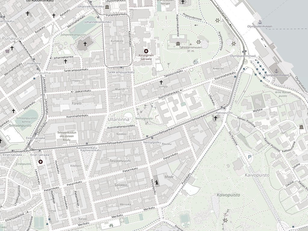 Kartta: Rustravel, Tehtaankatu 12, Helsinki